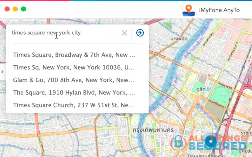Choose your location on iMyFone