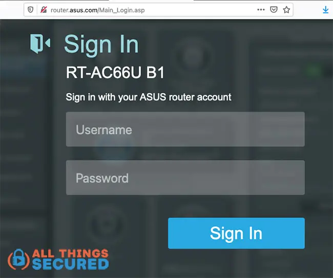 router login page